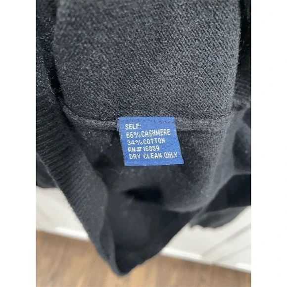 J. McLaughlin Women's Black Sweater Sz S pearl Collar cashmere SI16 - Picture 5 of 7